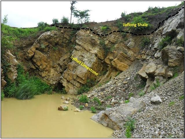 Limestone deposits in Bangladesh
