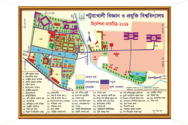 Map of Patuakhali Science and Technology University