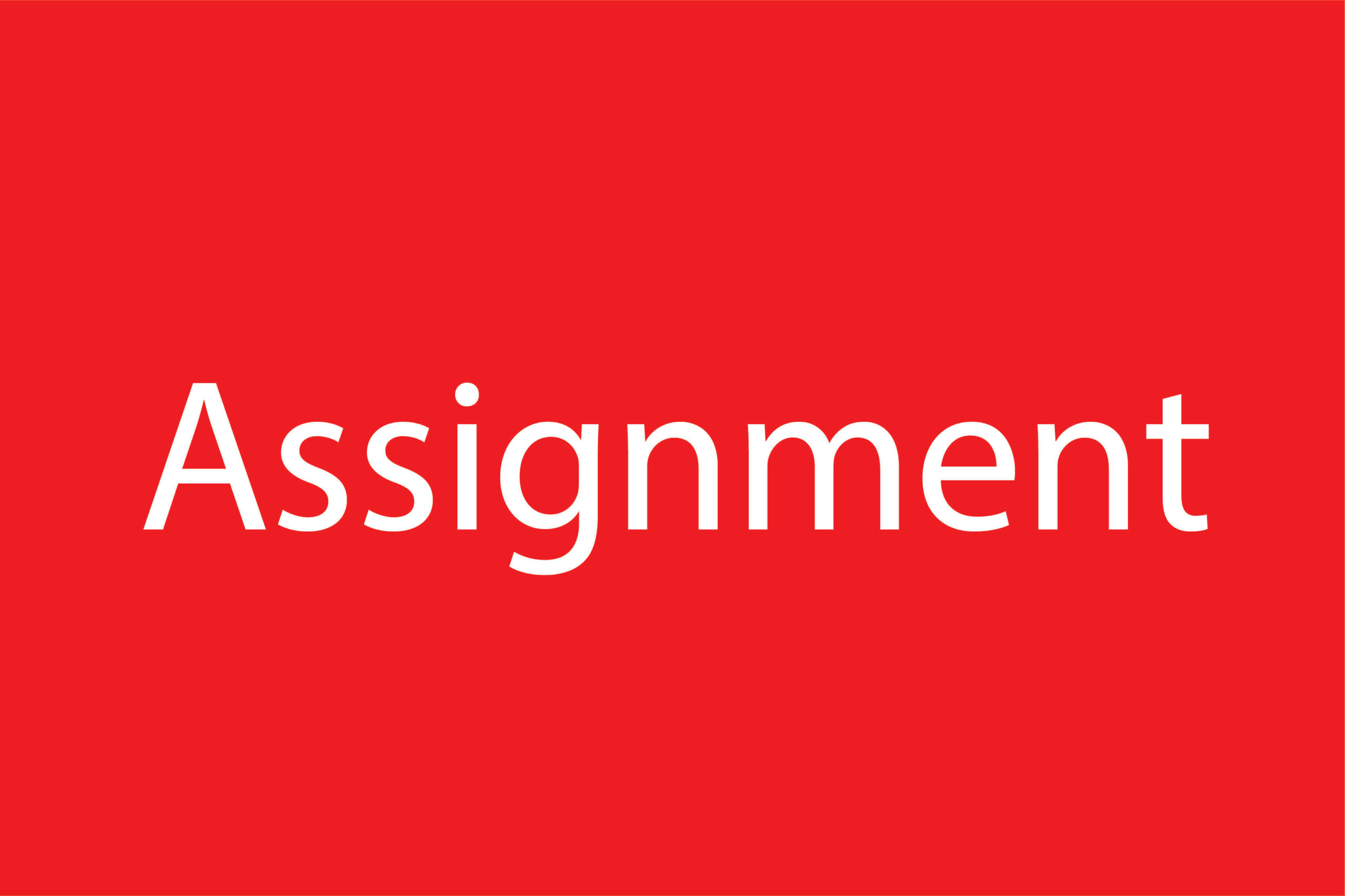 Assignment