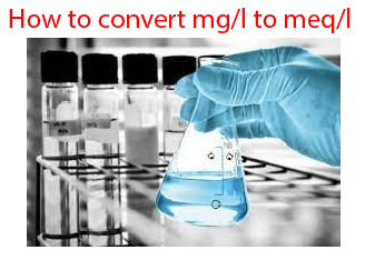 How to convert mg/l to meq/l