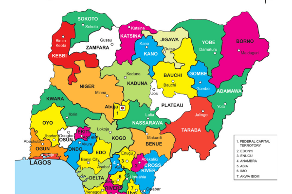 map of nigeria lagos