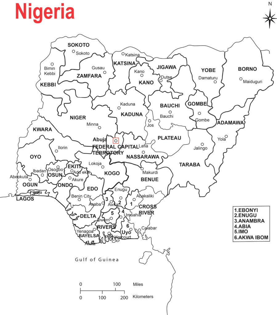 map of nigeria lagos