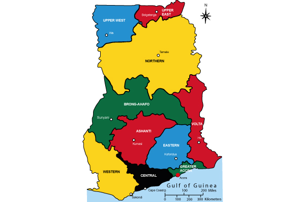 Map of Ghana Accra