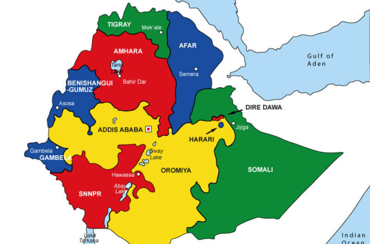 Map of ethiopia