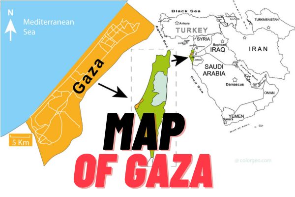 gaza strip on map