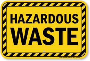 Hazardous waste sign