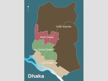 Map of Bangladesh Dhaka City