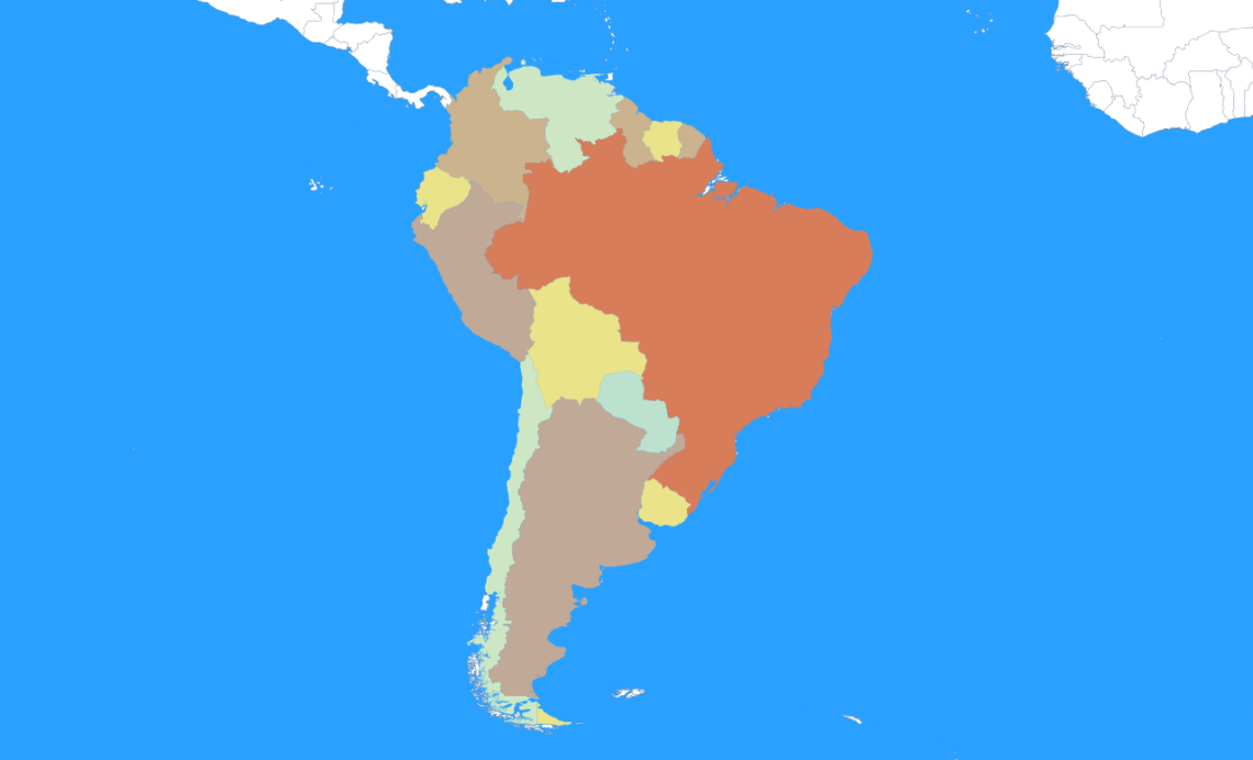 political map of south america
