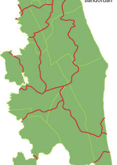 Bandarbon Thana Road Map Bangladesh