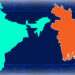 Vector Map of India an Bangladesh