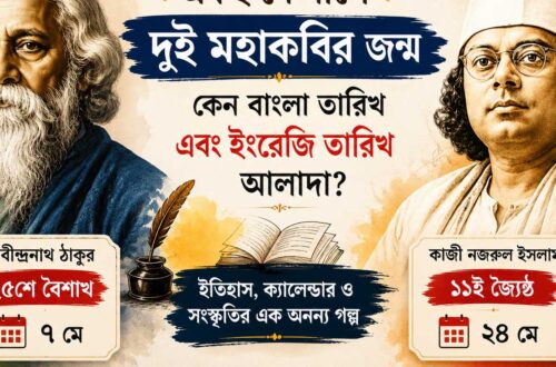 রবীন্দ্রনাথ ও নজরুলের জন্মতারিখ