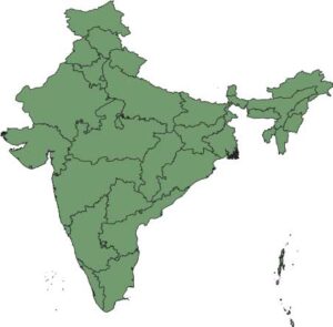 State Map of India Editable Vector Outline with Boundaries SVG PDF