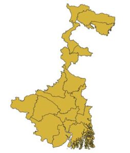 West Bengal State Map India – Editable Vector Outline with District Boundaries SVG PDF