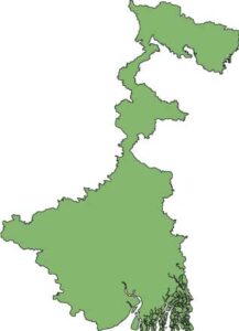 West Bengle State Map, India – Editable Vector Outline with Boundaries, SVG, PDF