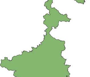 West Bengle State Map, India – Editable Vector Outline with Boundaries, SVG, PDF