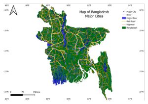 Bangladesh Map With Major Cities