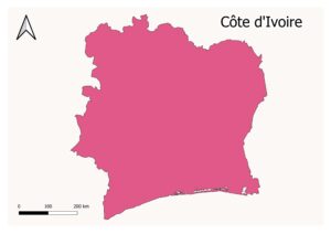 Map of Côte d'Ivoire
