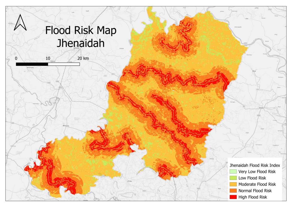 Flood Risk Map of Jhenaidah
