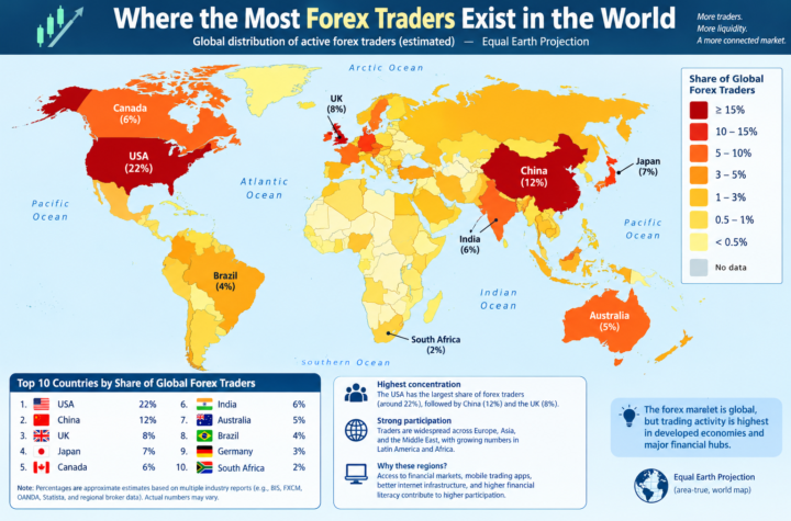 Global Forex Traders Map