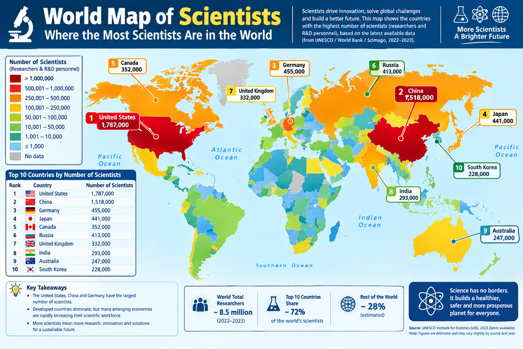 World Map of Scientists