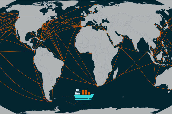 World Sea Ports Map with All Global Shipping Routes and Countries